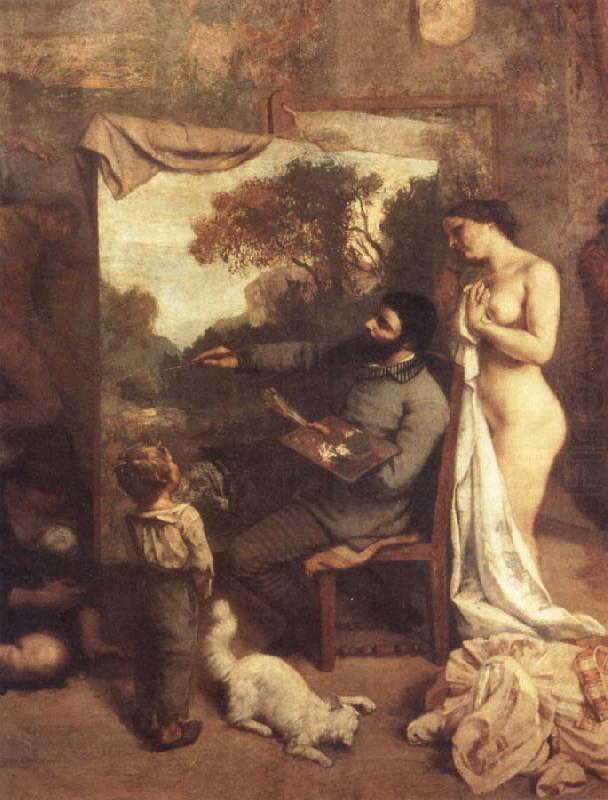 Das Atelier.Ausschnitt:Der Maler, Gustave Courbet